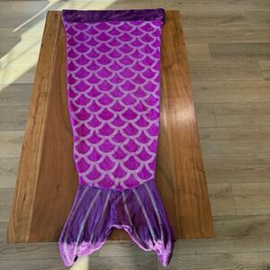 Mermaid Tail Blanket/Bag Purple/Silver